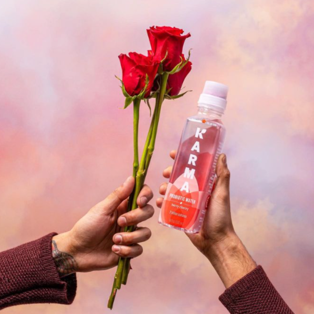 karma probiotic water valentines day