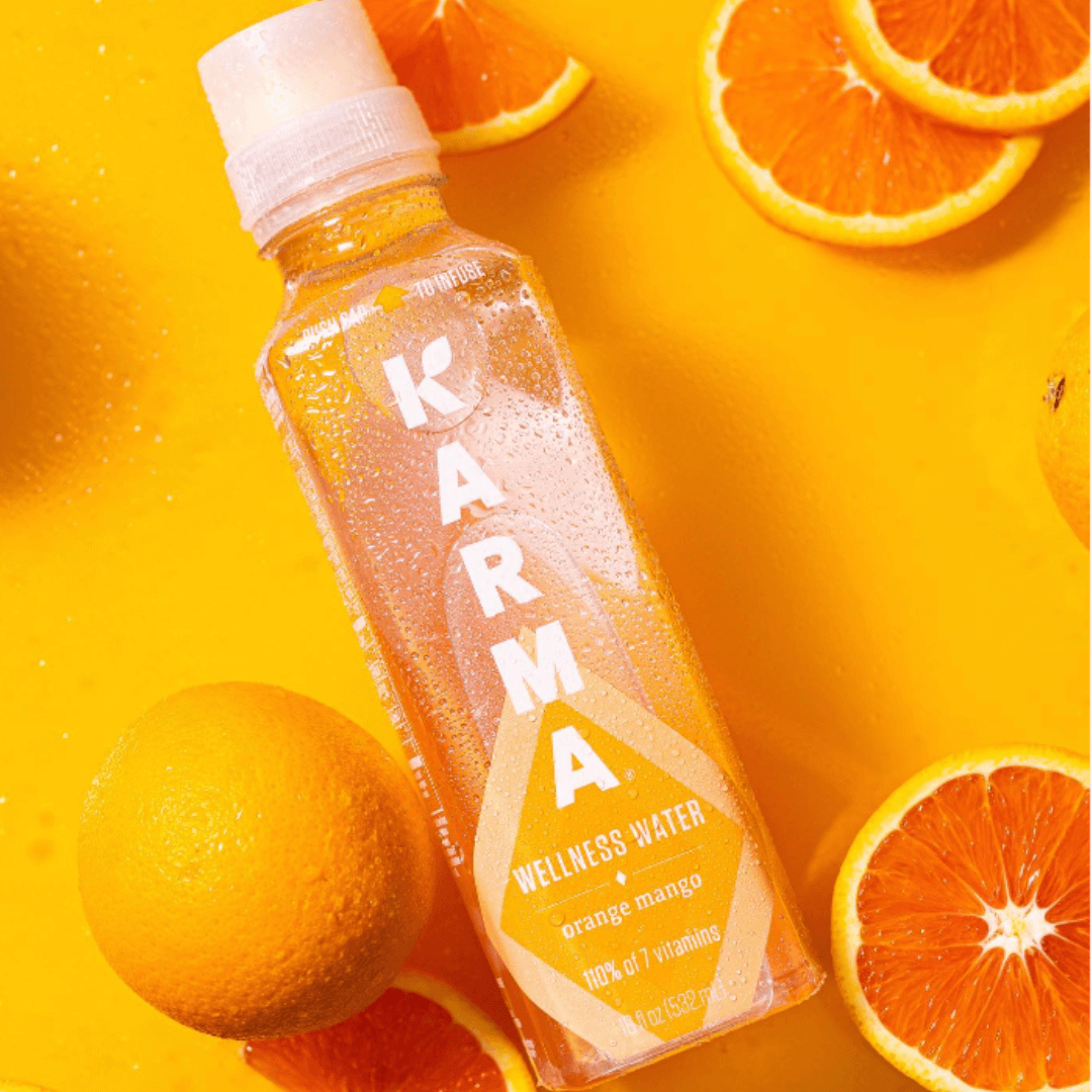 karma wellness water orange mango