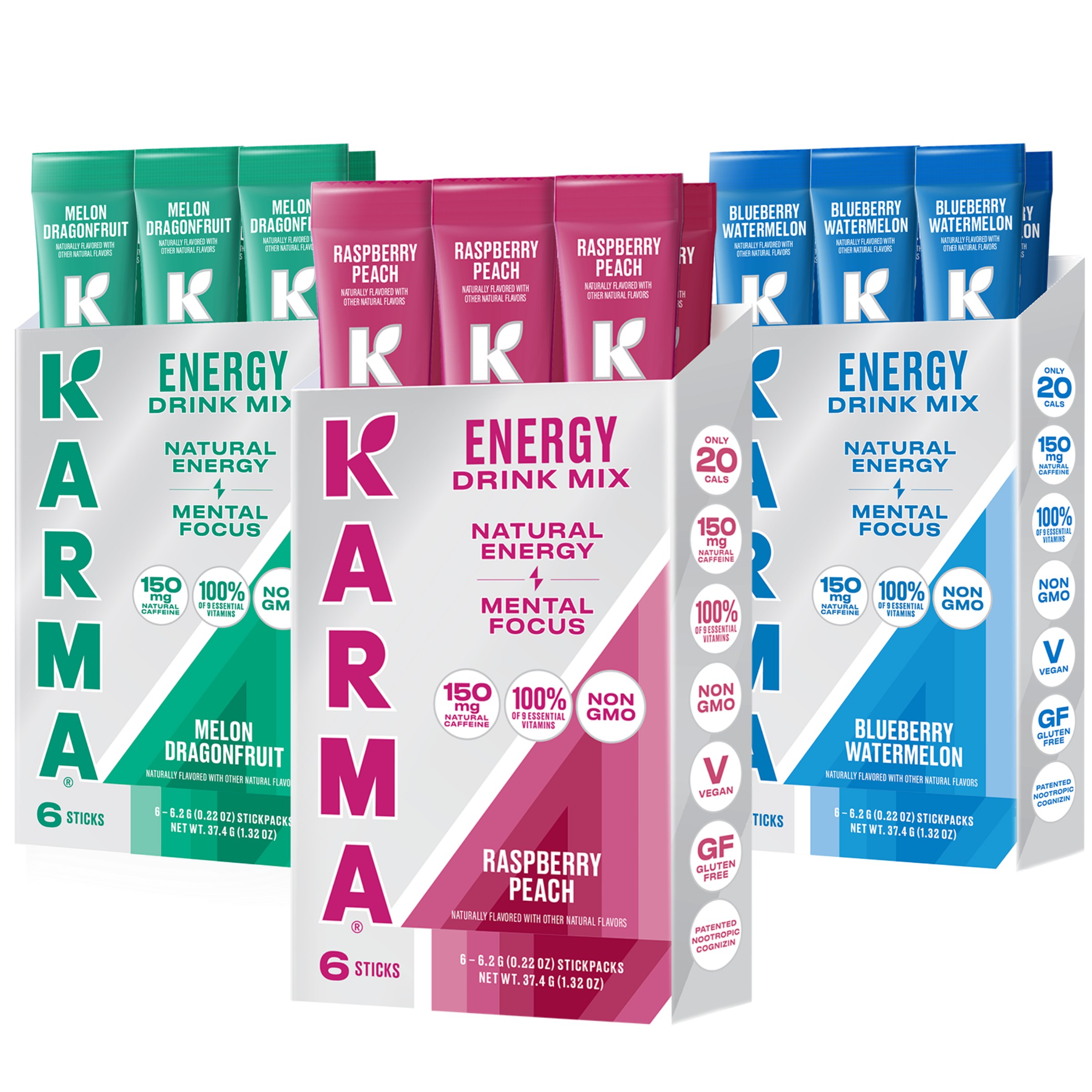 Karma Energy Hydration Packets – 6 Pack, Blueberry Watermelon Drink Mix with Cognizin® Nootropics, Vitamins & Immune Support, Low Calorie Karma Energy Hydration Packets – 6 Pack, Blueberry Watermelon Drink Mix with Cognizin® Nootropics, Vitamins & Immune Support, Low Calorie
