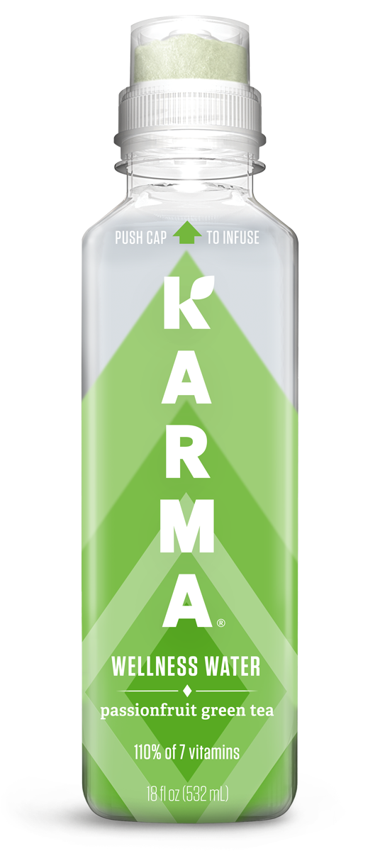 karma bottle wellness passionfruit green tea