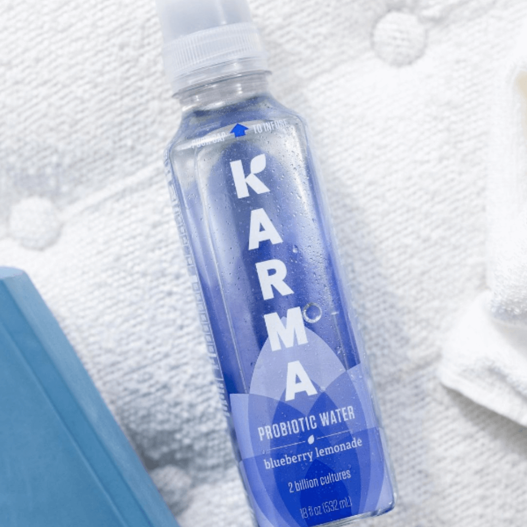 karma probiotic water blueberry lemonade