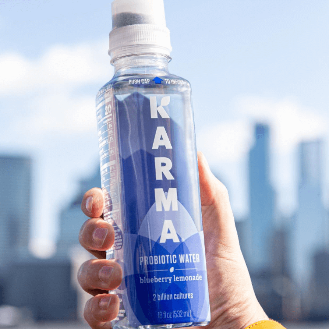 karma probiotic water blueberry lemonade