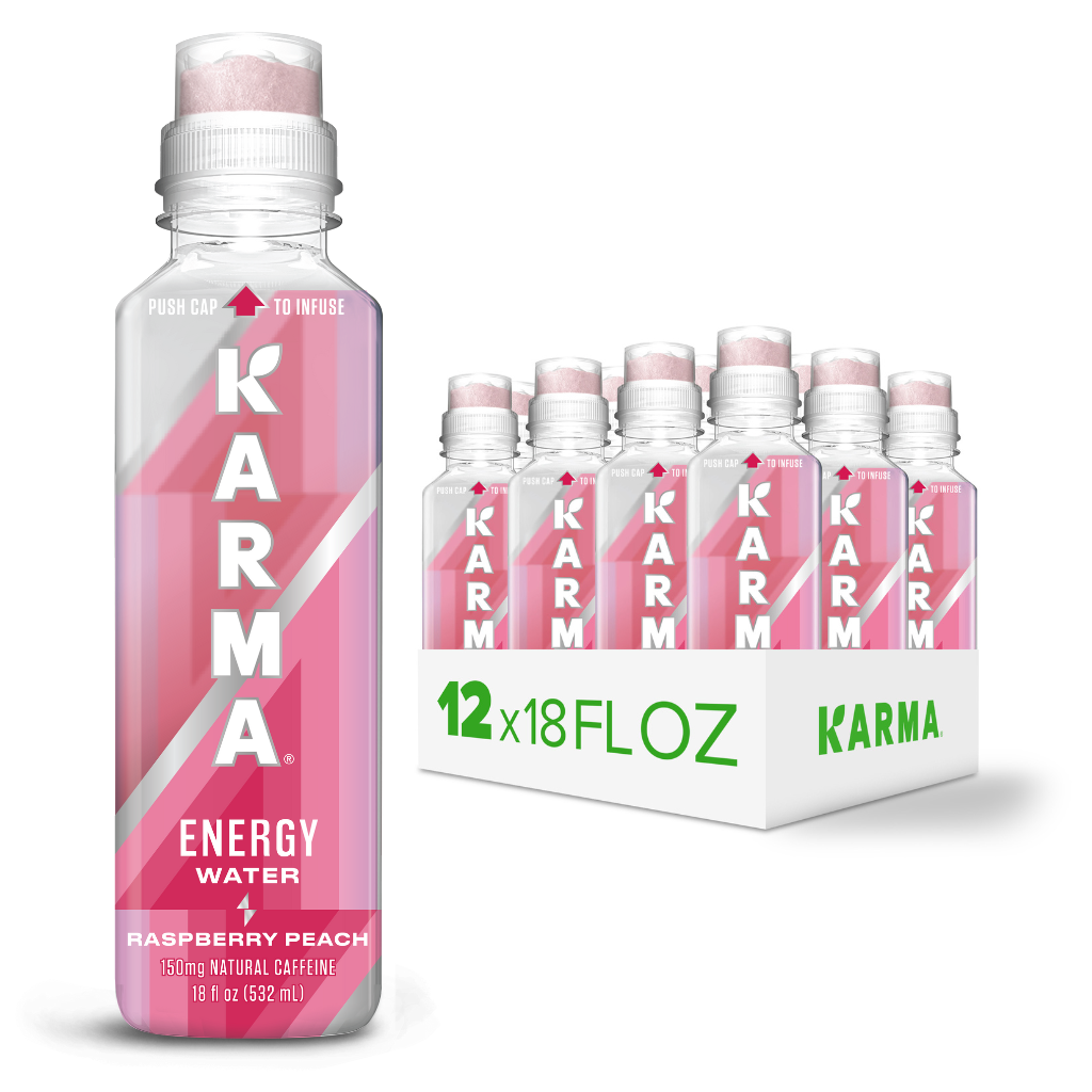 12-Pack Raspberry Peach Energy Water