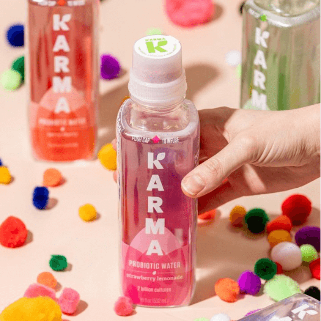 karma probiotic water strawberry lemonade