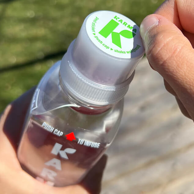 karma water bottle peel